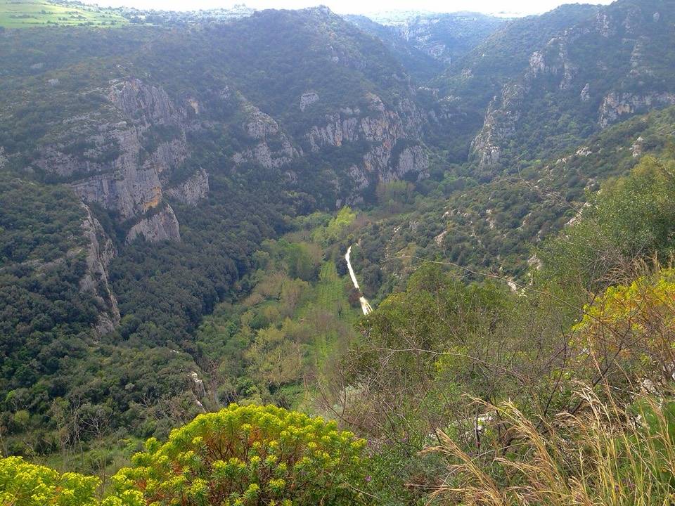 La valle dell'Anapo vista dai pressi di San Micidario